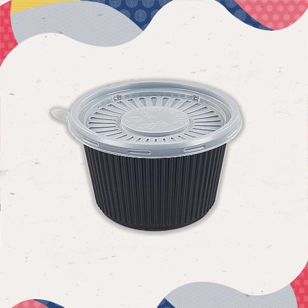 [배송지연] 105파이 국물용기 대 흑색 KNP 1000개세트 (합포장)