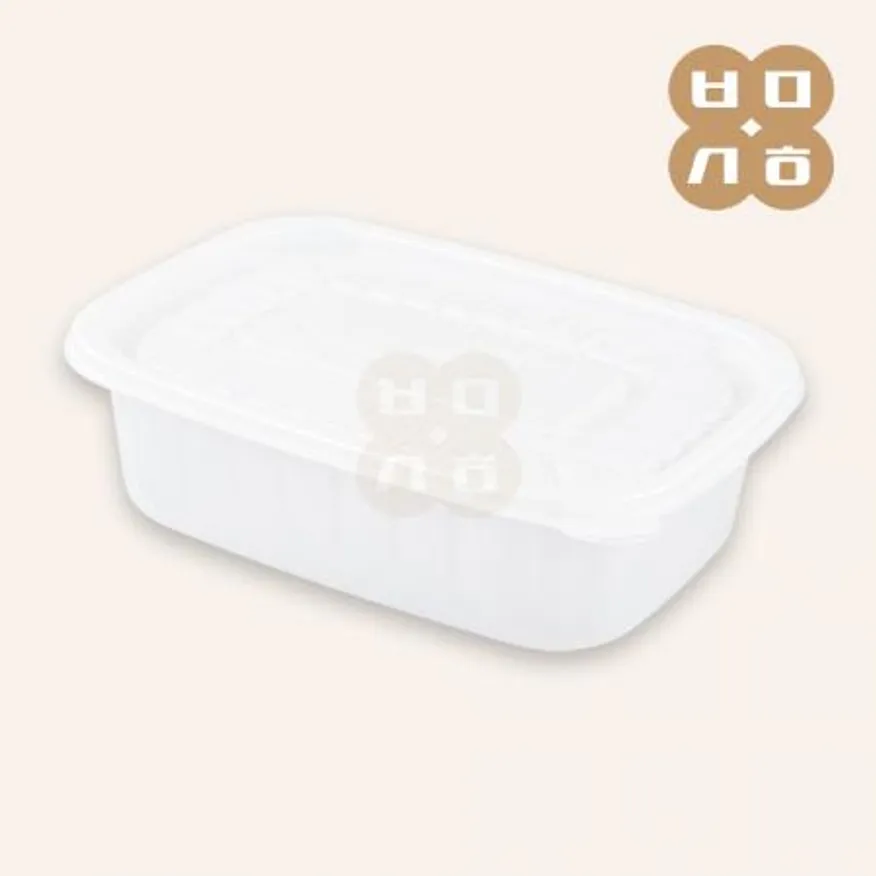 JH 신형 죽용기 중 반투명 500개세트(몸통+뚜껑) 이미지