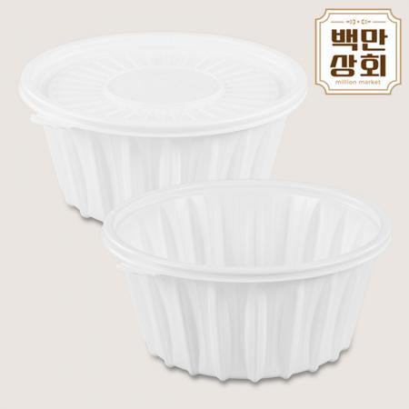 195파이 냉면용기 대 백색CN 우동 포장 200세트 미니 용기