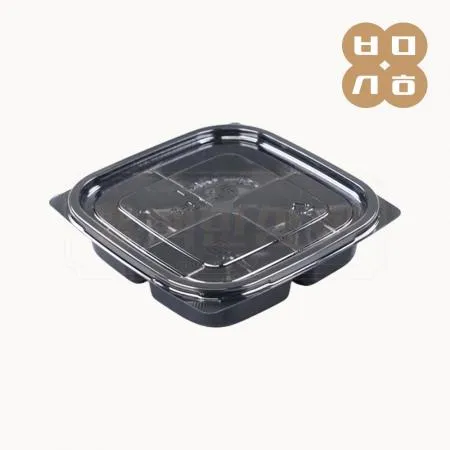 [JH-1515-4칸] PET 반찬용기 400개세트[몸통+뚜껑]