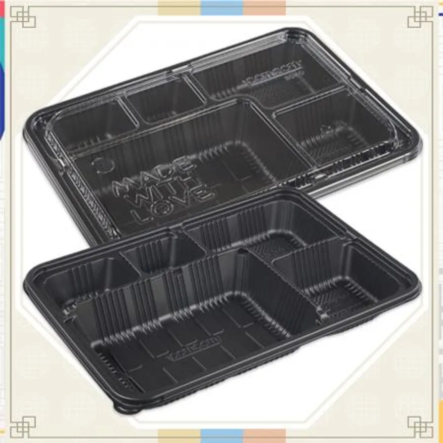 5칸 돈가스용기 COM-8909 200개세트 이미지