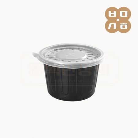 [배송지연] [AJ]일회용 105파이 PS국물용기(흑색) 대 1000개 세트 (합포장)