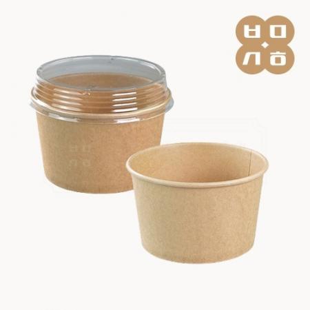 [샘플] PT 종이용기 내추럴크라프트(750cc) 1개