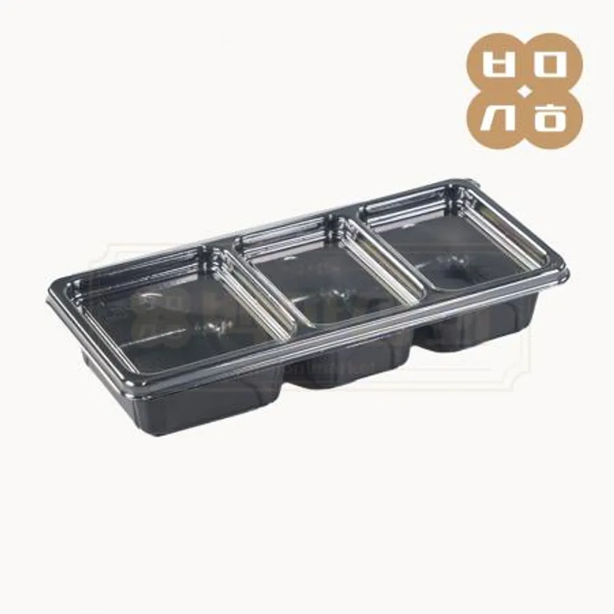PET 3칸 반찬용기 600개세트 BKSD 이미지