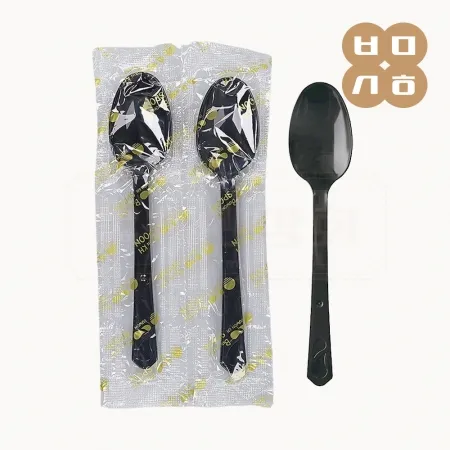[BW]일회용 고강도 숟가락(흑색) 개별포장 1500개