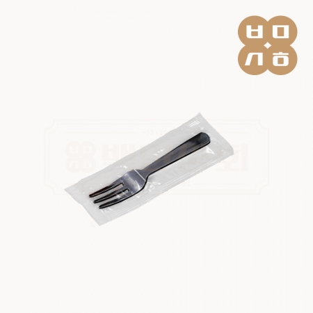 [TY] 일회용 세발미니포크 개별포장 흑색 1박스10000개