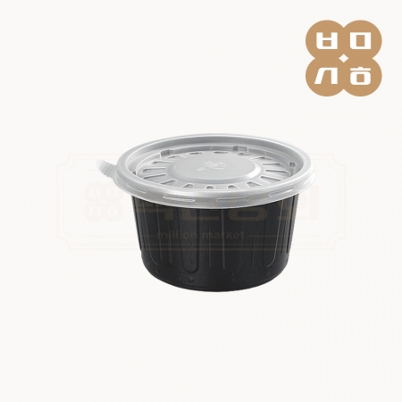 [배송지연] [AJ]일회용 105파이 PS국물용기(흑색) 중 1000개 세트 (합포장)