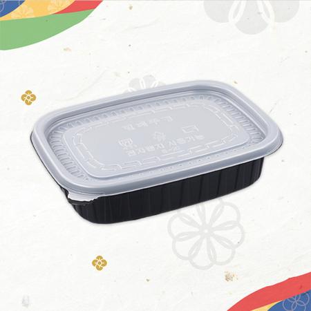 ★특가★[EL]죽용기 신형 사각 본죽용기 소(흑색) 200개세트 [합포장]