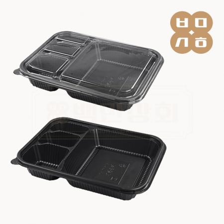 [JH] 신형 4칸도시락 용기 흑색 200개세트