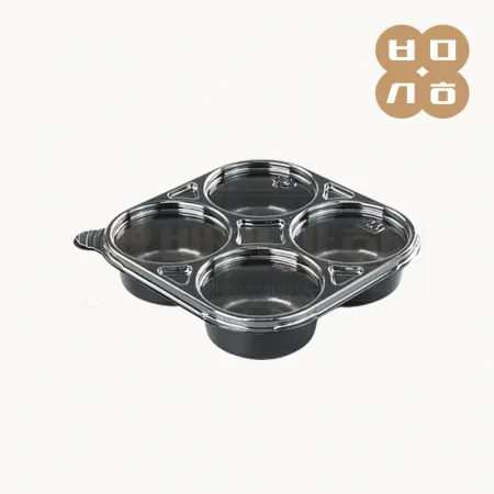 [CN]소스 반찬용기 4칸(CN-1212/흑색) 600개세트(합포장)