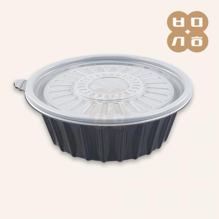 냉면용기 195파이(소/흑색) 400개세트(몸+뚜) BU