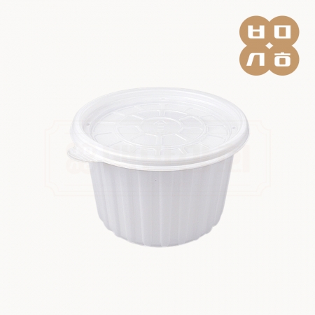 [AJ]일회용 158파이 미니탕용기(반투명) 특대 300개 세트 삼계탕 배달 포장