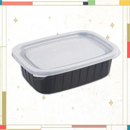 [BFP]사각죽용기 중(흑색) 500세트