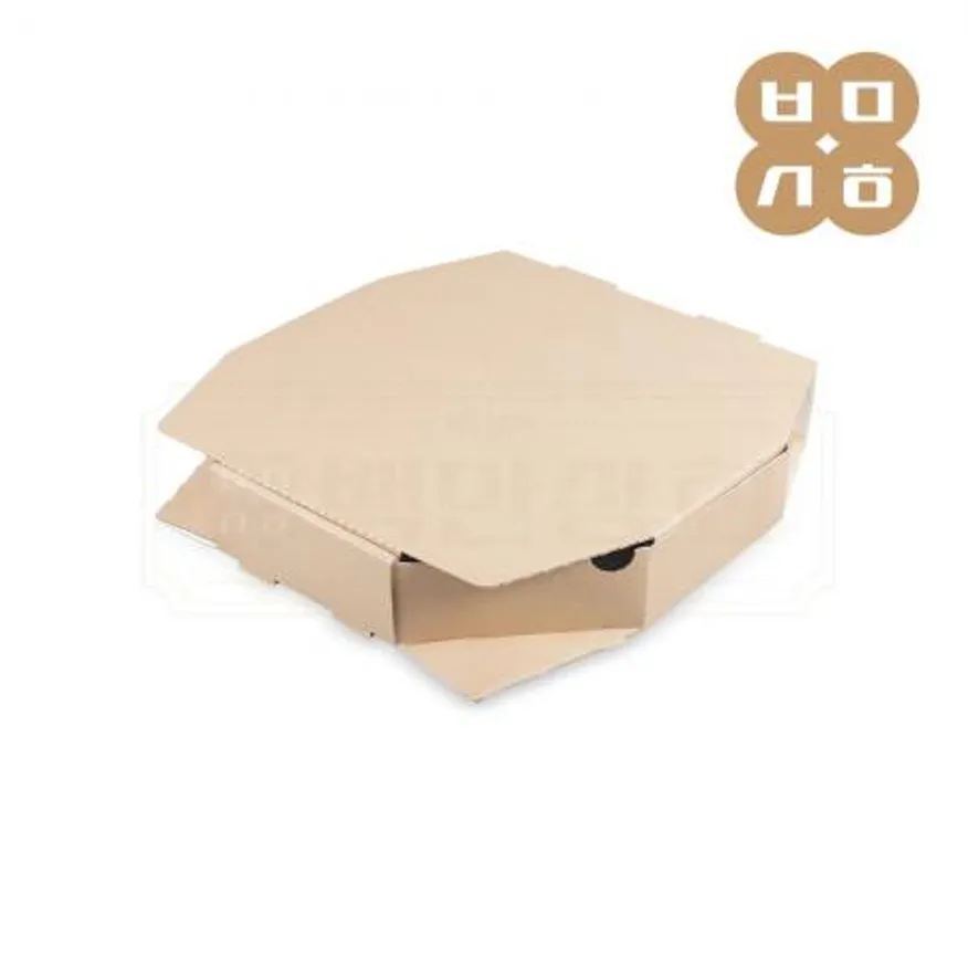 12인치 크라프트 피자박스 팔각 100개 CN 이미지