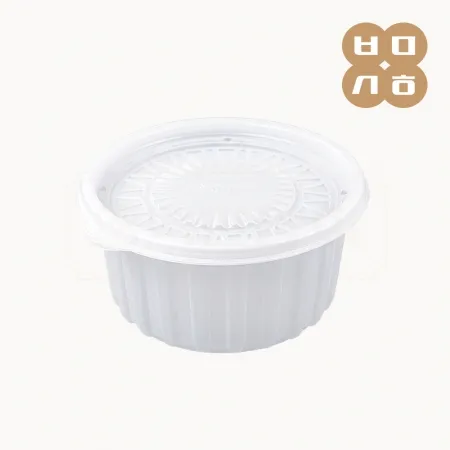 [BK] 일회용 158파이 미니탕용기 중 반투명 400개세트(몸통+뚜껑)