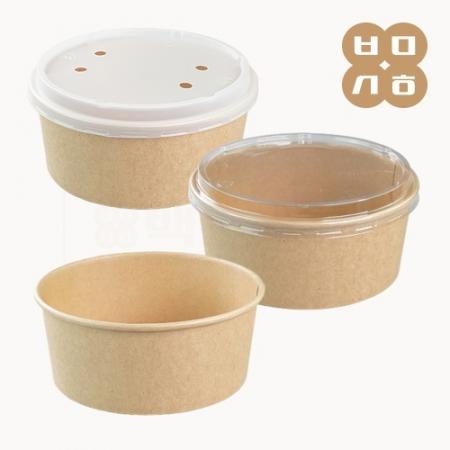 [샘플] PT 종이용기 내추럴크라프트(1350cc) 1개