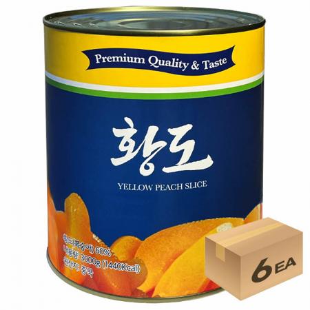 1박스) 삼도 황도 슬라이스 3kg x 6개입