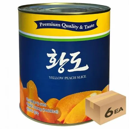 1박스) 삼도 황도 슬라이스 3kg x 6개입