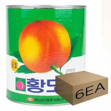 1박스) 화남 황도 슬라이스 3kg x 6개입