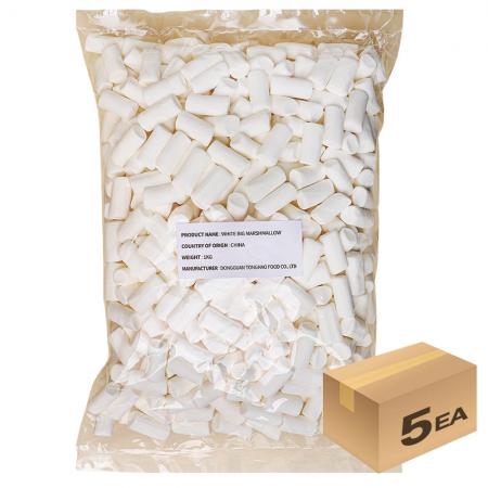 1박스) 우주식품 화이트 빅 머쉬멜로우 1kg x 5개입