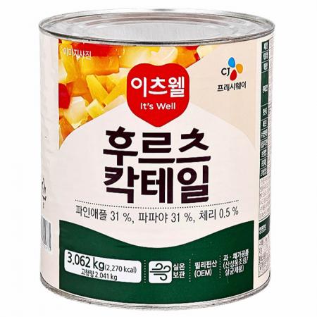 이츠웰 업소용 대용량 후르츠칵테일 3kg