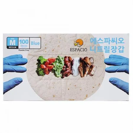 에스파씨오 니트릴장갑 블루 M 100매