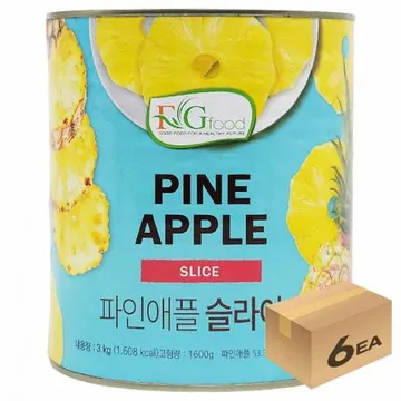 1박스) 아만 파인애플 슬라이스 3kg x 6개입