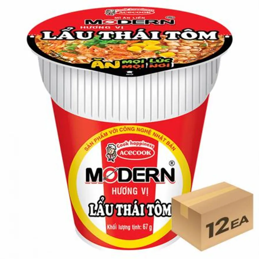 1박스) 에이스쿡 라우타이톰 타이새우핫팟맛 67g x 12개입 이미지