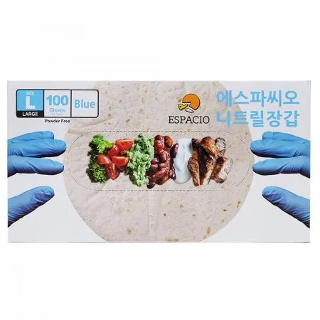 에스파씨오 니트릴장갑 블루 L 100매