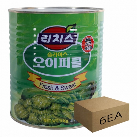 1박스) 리치스 오이피클 슬라이스 3kg x 6개입