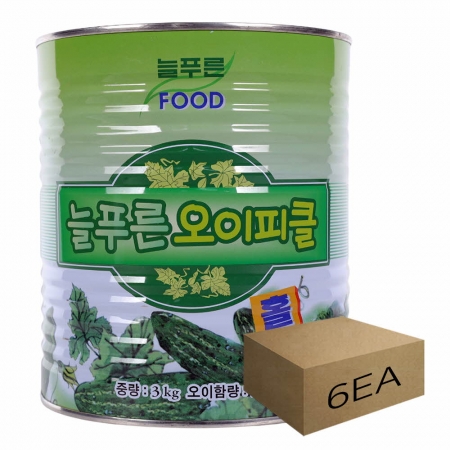 1박스) 늘푸른 오이피클 홀 샐러드 피자토핑 3kg x 6개입