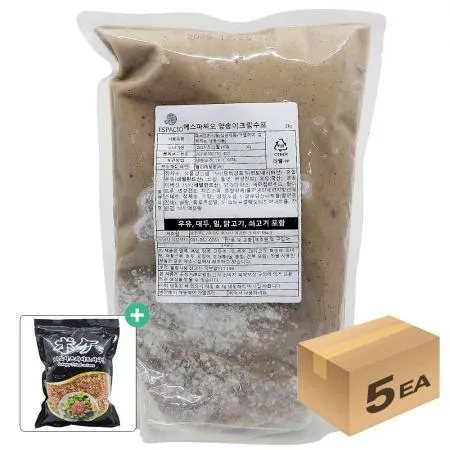 1박스) 에스파씨오 냉동 양송이 크림스프 2kg x 5개입 [사은품 증정]