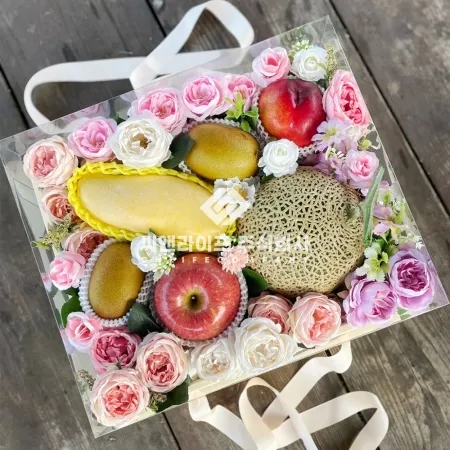 [택배전용] 과일박스 투명창핸들박스L 3호 선물세트 이미지