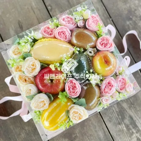 [택배전용] 과일박스 투명창핸들박스L 2호 선물세트 이미지