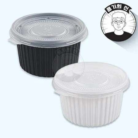 [BFP] PS재질 국물용기 100파이 중 흑색 1000개세트(합포장)