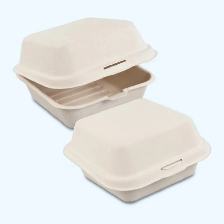 햄버거 도시락 펄프 용기 CN B-003 크라프트 500개 이미지
