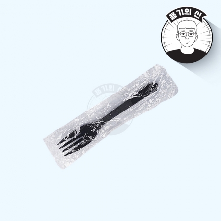 [TY] 일회용 포크 개별포장 흑색 1박스2000개