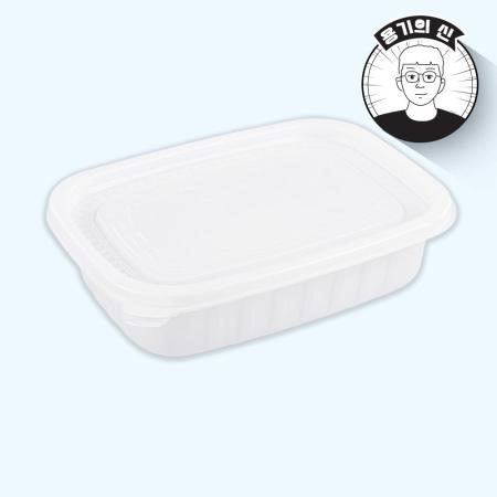 [BFP]사각 죽용기(소) 반투명 500개세트(몸통+뚜껑)