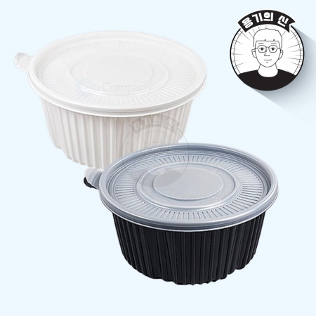 [배송지연][SJP] 220파이 탕용기 중(흑색) 100개세트(합포장)