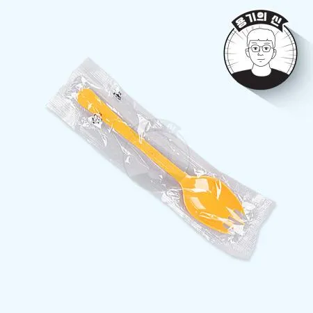 [TY] 일회용 스포키 개별포장 주황 1박스1500개