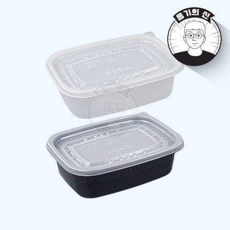 [배송지연][SJP] 사각 죽용기 중(흑색) 250개세트(합포장)