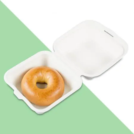 펄프 도시락 햄버거용기 CN B-003 백색 500개 이미지