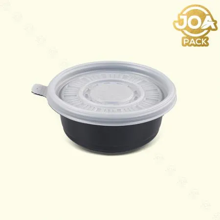 PP 125파이 소 흑색 BU 반찬용기 600개세트 (몸통+뚜껑)