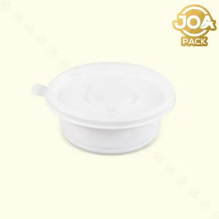 PP 125파이 소 백색 BU 반찬용기 600개세트 (몸통+뚜껑)