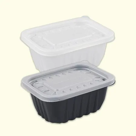 [EH] PP 사각반죽용기 400ml(흑색) 600개세트(몸통+뚜껑)