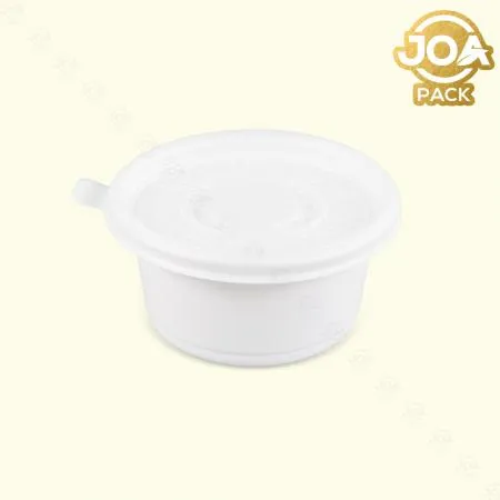 PP 125파이 중 백색 BU 반찬용기 600개세트 (몸통+뚜껑)