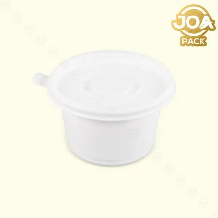 PP 125파이 대 백색 BU 반찬용기 600개세트 (몸통+뚜껑)