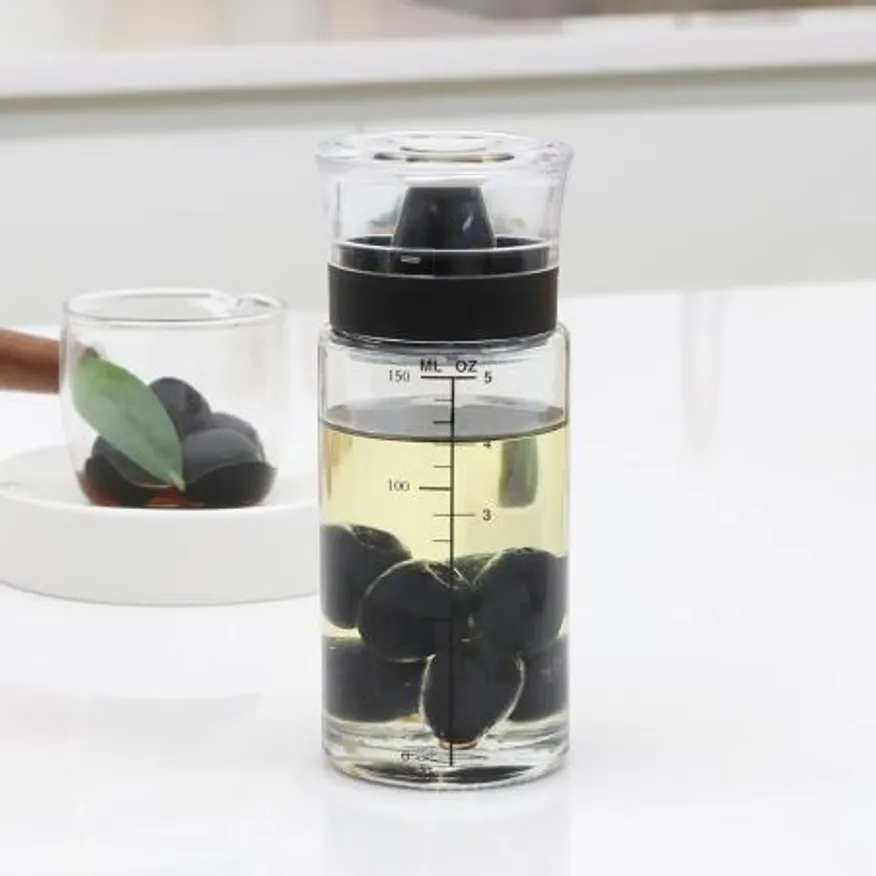 키텐실 by시노글라스 신형 오일병 소스통 참기름병 170ml 블랙 이미지