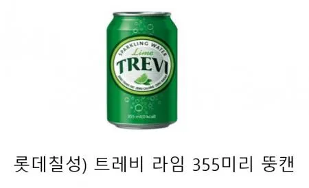 롯데)트레비라임맛뚱캔355X24