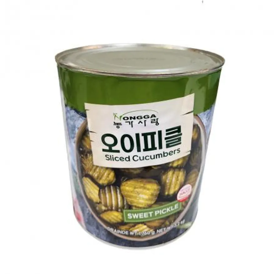 엔엘 농가사랑 오이피클 슬라이스 3.2kg 대용량 캔 이미지